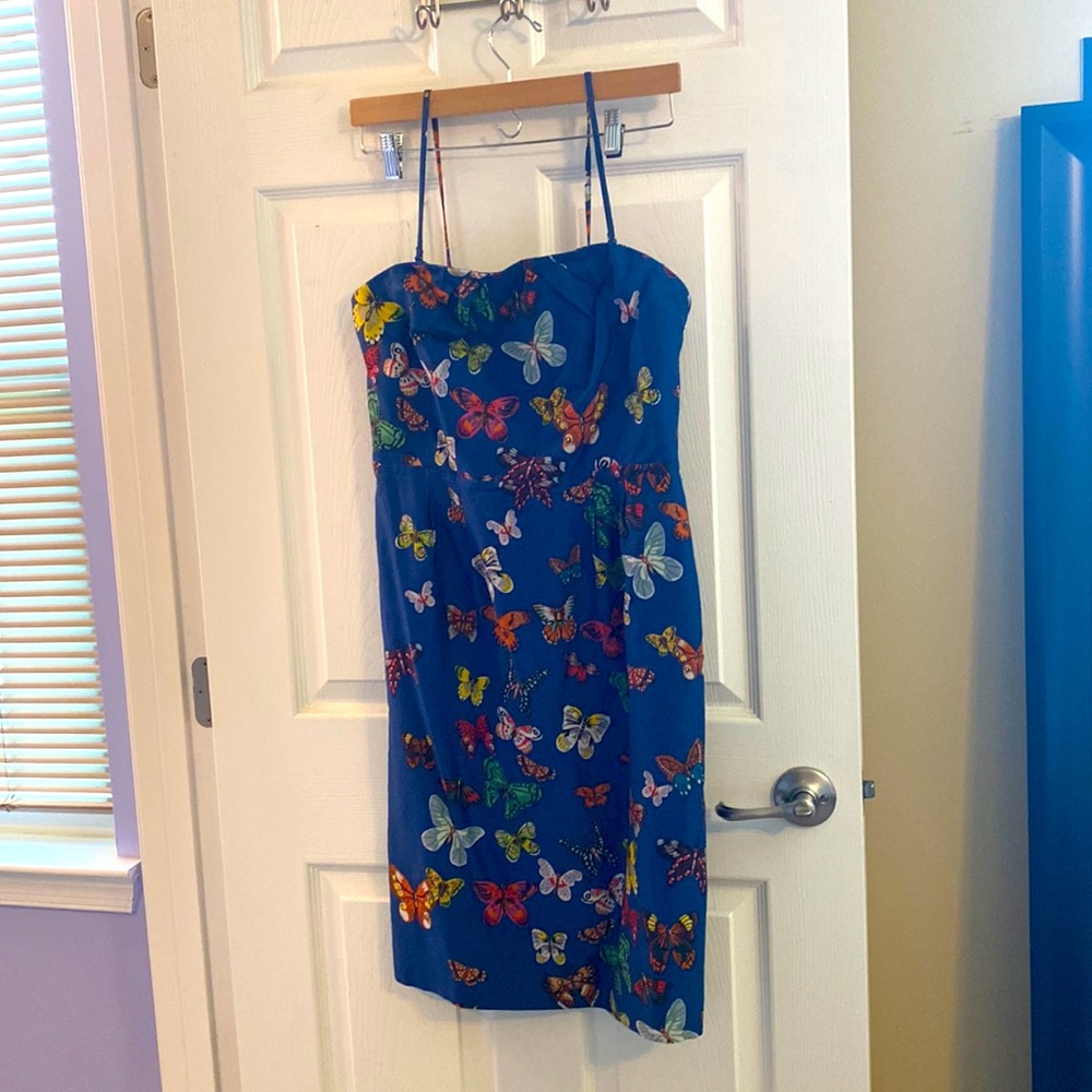 Nathalie Lete Paris Butterfly dress with removable spaghetti straps.  Size 10